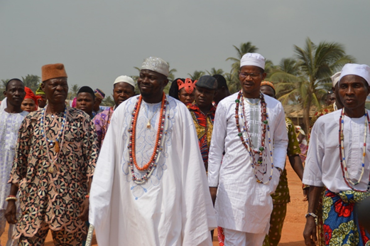 Les hauts dignitaires du culte vodou en habit d'apparat le 10 janvier